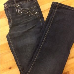 Chico’s platinum jeweled jeans